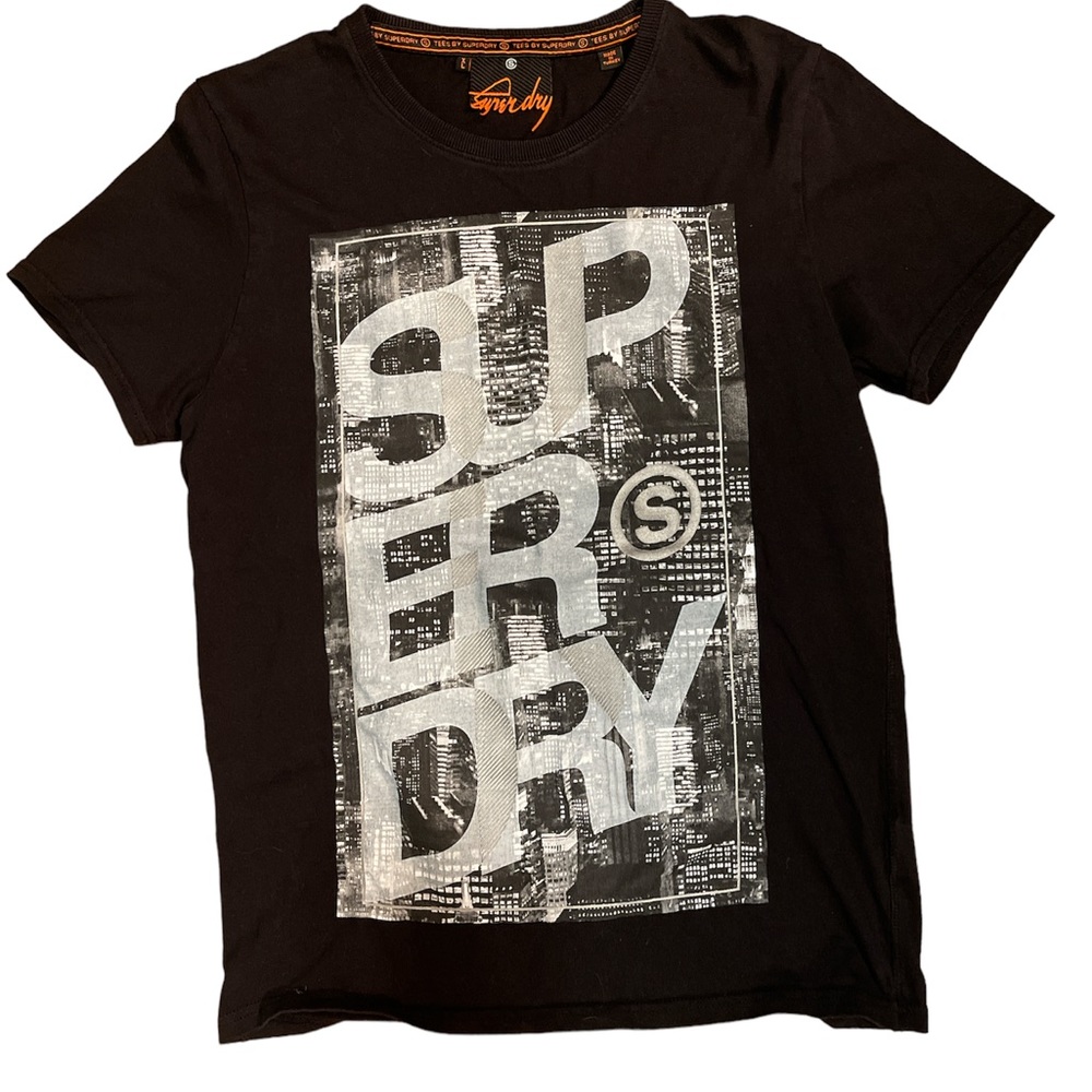 Superdry Overlap City Men’s Black T-Shirt Size XL